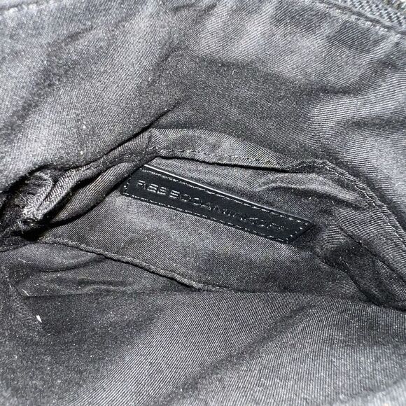 Rebecca Minkoff Three Zip Rocker Crossbody Bag Black Gold - Picture 7 of 7